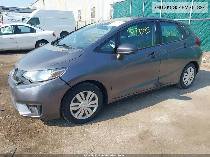 2015 Honda Fit Lx VIN: 3HGGK5G54FM761824 Lot: 42735033
