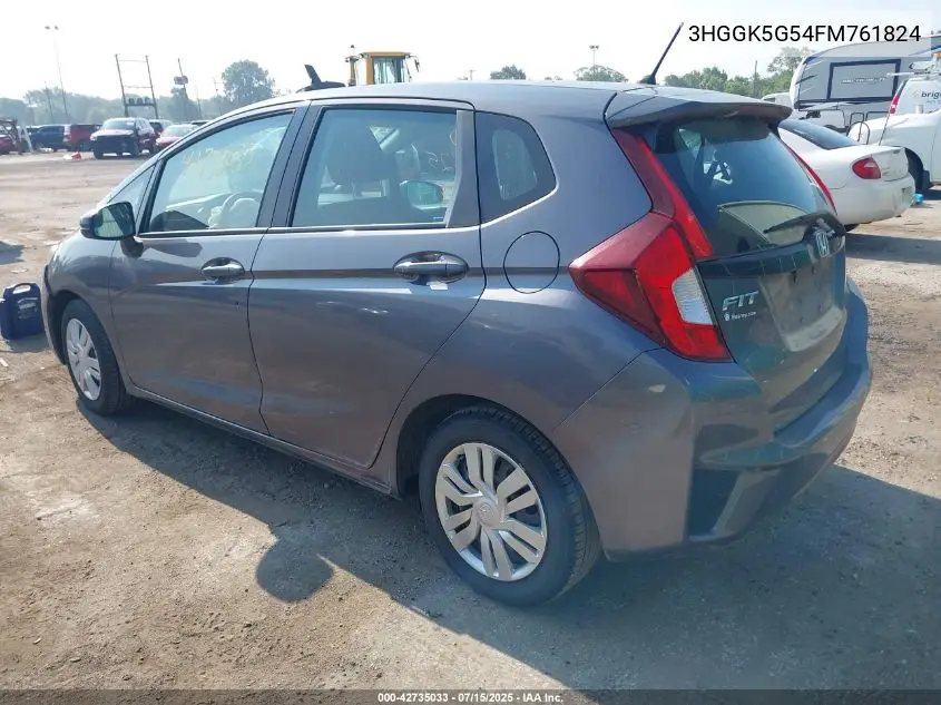 2015 Honda Fit Lx VIN: 3HGGK5G54FM761824 Lot: 42735033