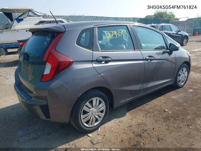 2015 Honda Fit Lx VIN: 3HGGK5G54FM761824 Lot: 42735033