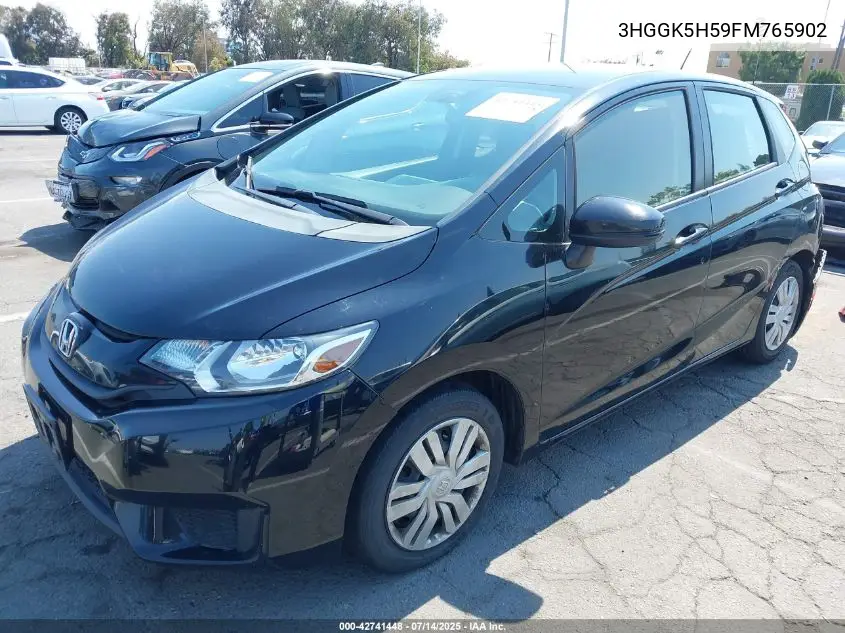 2015 Honda Fit Lx VIN: 3HGGK5H59FM765902 Lot: 42741448