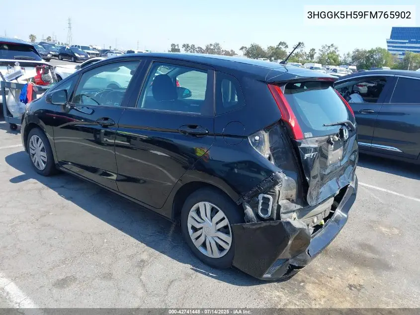 2015 Honda Fit Lx VIN: 3HGGK5H59FM765902 Lot: 42741448