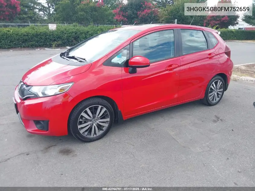 2015 Honda Fit Ex VIN: 3HGGK5G80FM752659 Lot: 42764761