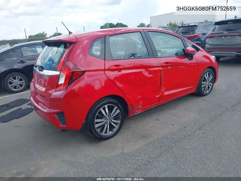 2015 Honda Fit Ex VIN: 3HGGK5G80FM752659 Lot: 42764761