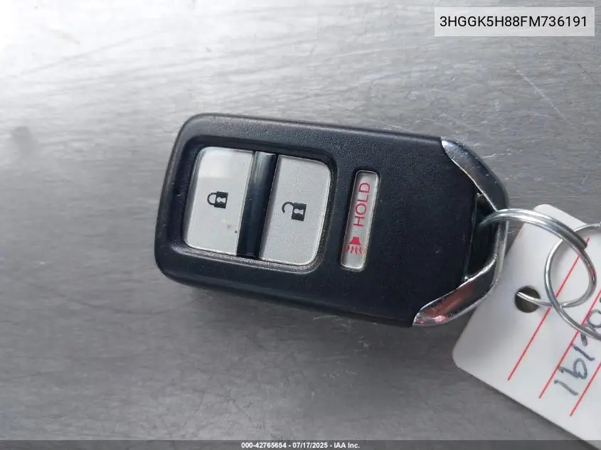 2015 Honda Fit Ex/Ex-L VIN: 3HGGK5H88FM736191 Lot: 42765654