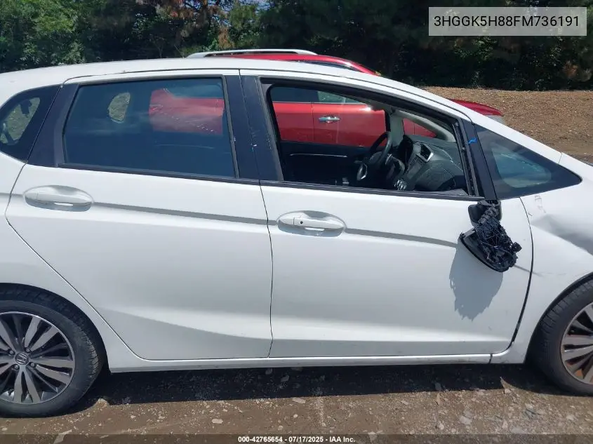 2015 Honda Fit Ex/Ex-L VIN: 3HGGK5H88FM736191 Lot: 42765654