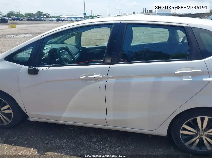 2015 Honda Fit Ex/Ex-L VIN: 3HGGK5H88FM736191 Lot: 42765654
