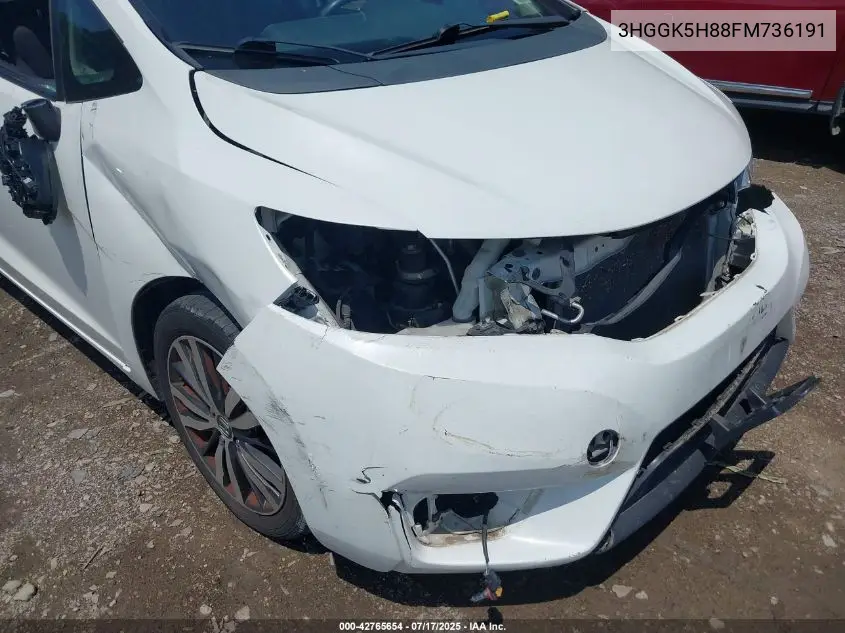 2015 Honda Fit Ex/Ex-L VIN: 3HGGK5H88FM736191 Lot: 42765654