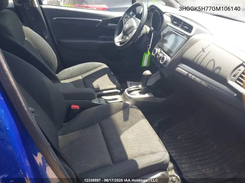 2016 Honda Fit VIN: 3HGGK5H77GM106140 Lot: 12338597