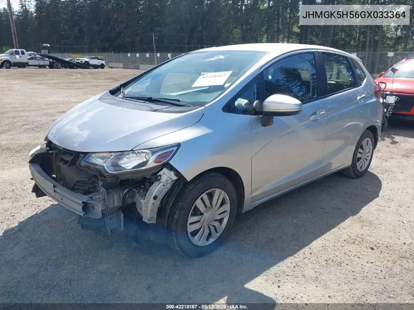 2016 Honda Fit Lx VIN: JHMGK5H56GX033364 Lot: 42218167