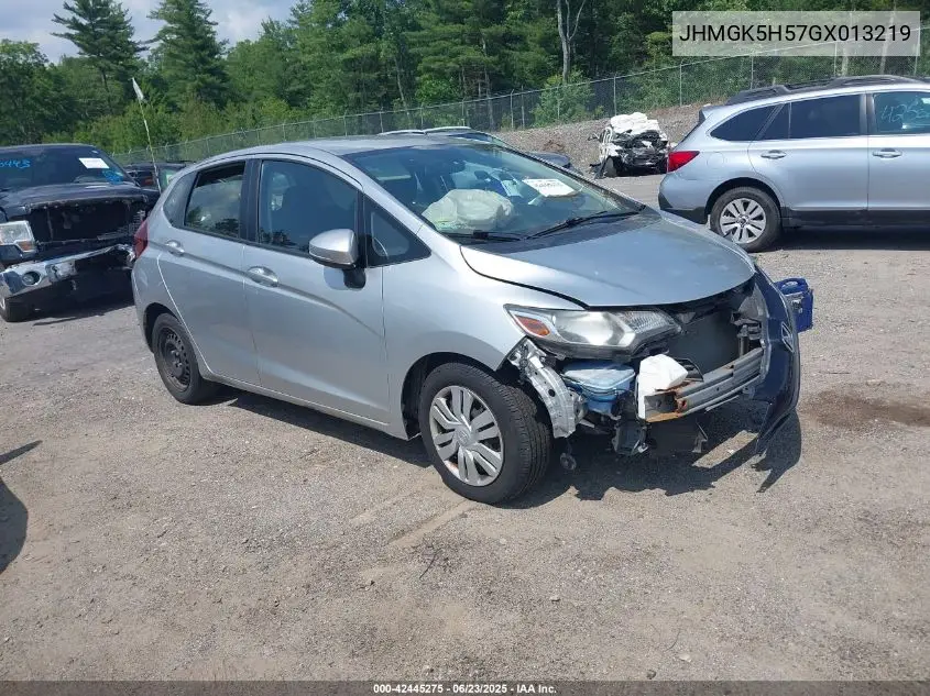 2016 Honda Fit Lx VIN: JHMGK5H57GX013219 Lot: 42445275