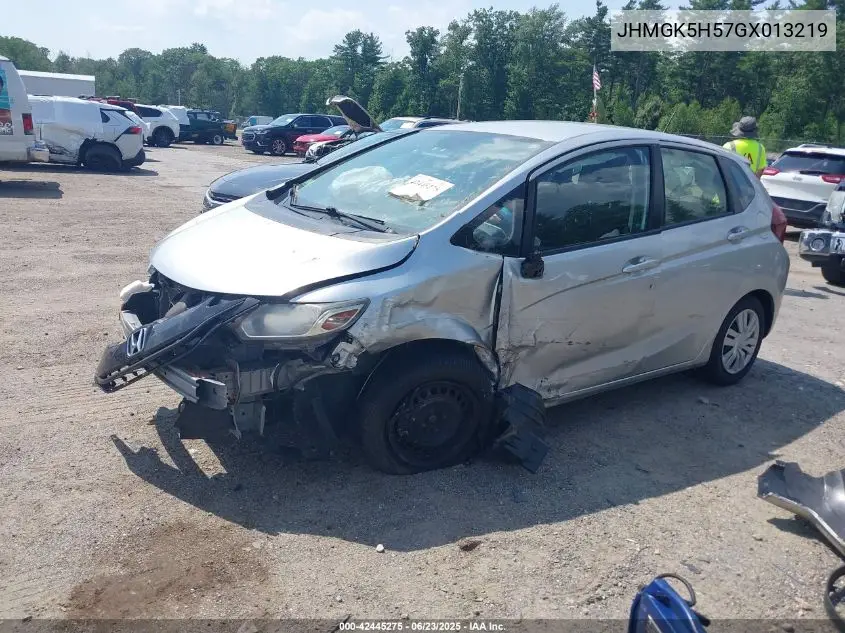 2016 Honda Fit Lx VIN: JHMGK5H57GX013219 Lot: 42445275