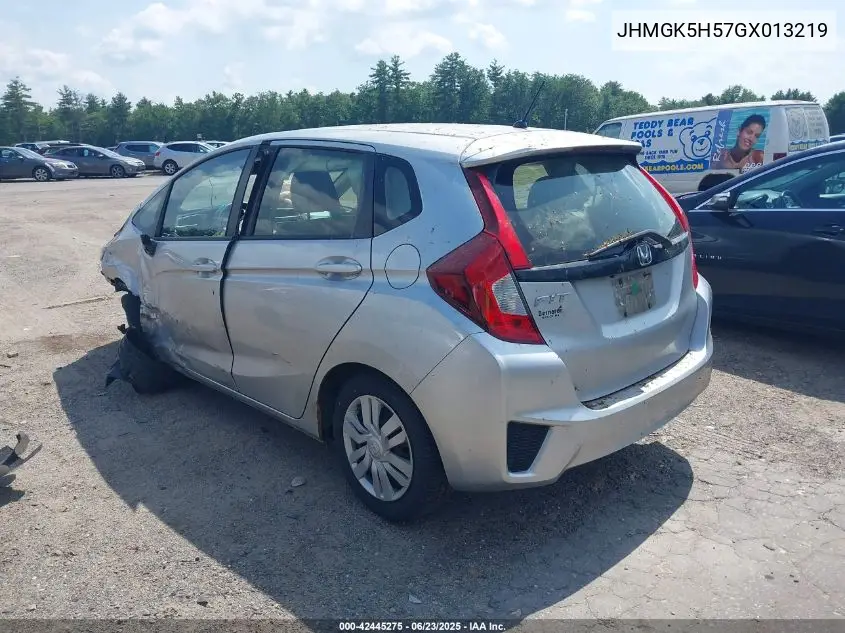 2016 Honda Fit Lx VIN: JHMGK5H57GX013219 Lot: 42445275