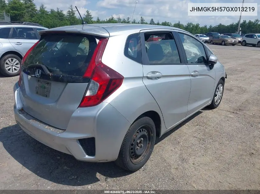 2016 Honda Fit Lx VIN: JHMGK5H57GX013219 Lot: 42445275