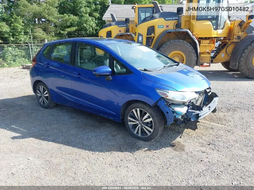 2016 Honda Fit Ex-L VIN: JHMGK5H97GS010482 Lot: 42545953