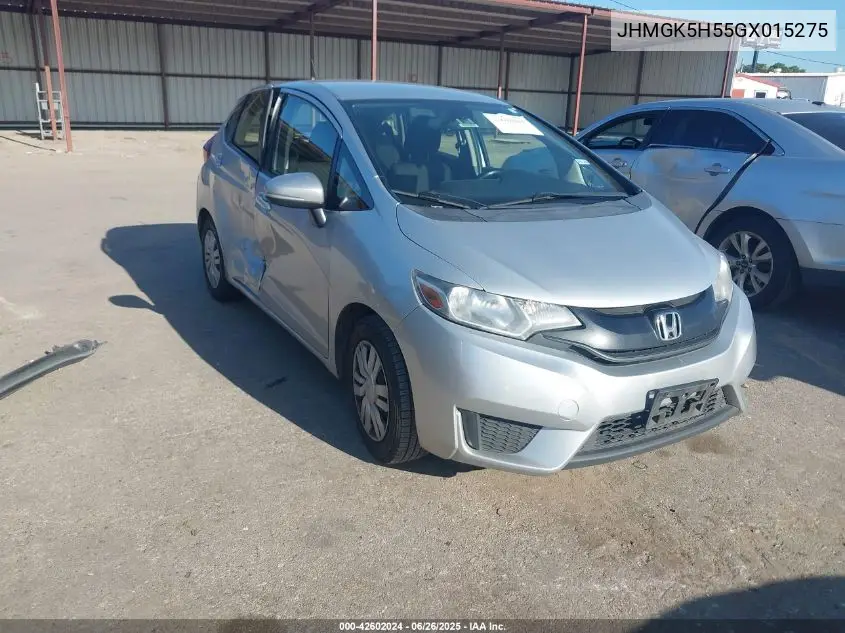 2016 Honda Fit Lx VIN: JHMGK5H55GX015275 Lot: 42602024