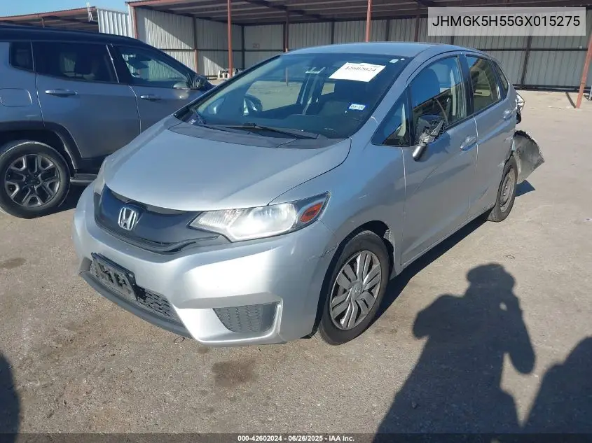 2016 Honda Fit Lx VIN: JHMGK5H55GX015275 Lot: 42602024