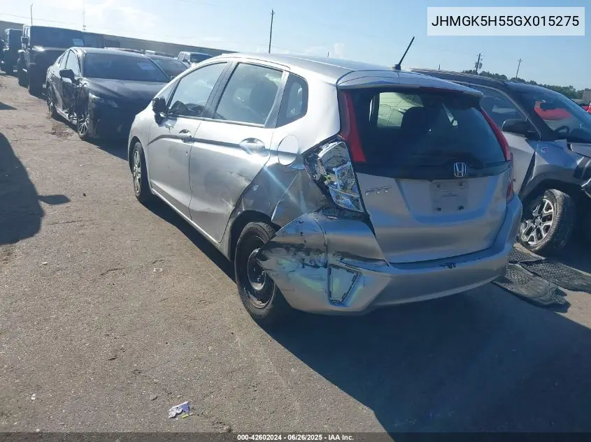 2016 Honda Fit Lx VIN: JHMGK5H55GX015275 Lot: 42602024