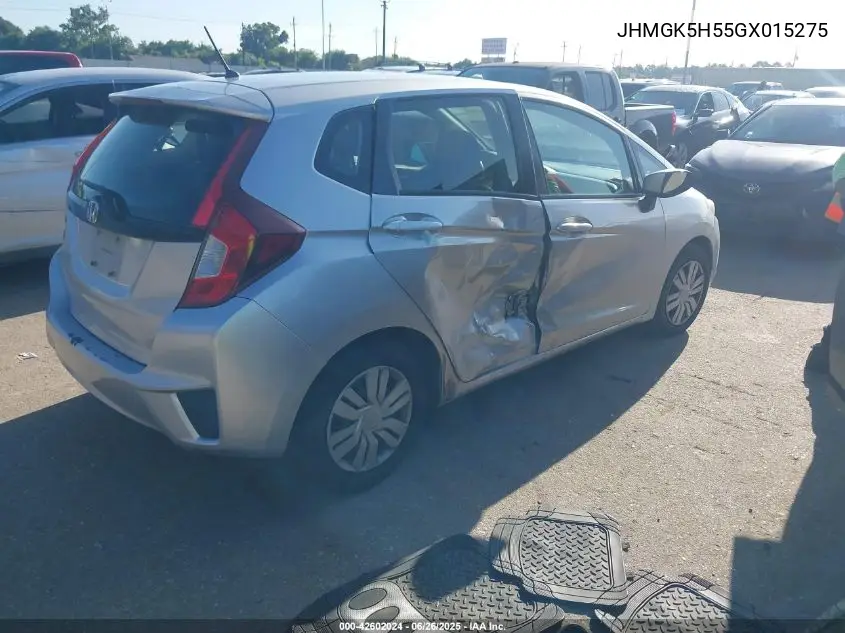 2016 Honda Fit Lx VIN: JHMGK5H55GX015275 Lot: 42602024