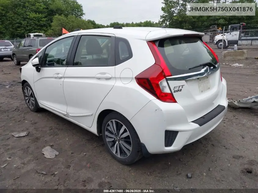 2016 Honda Fit Ex VIN: JHMGK5H75GX041876 Lot: 42617480