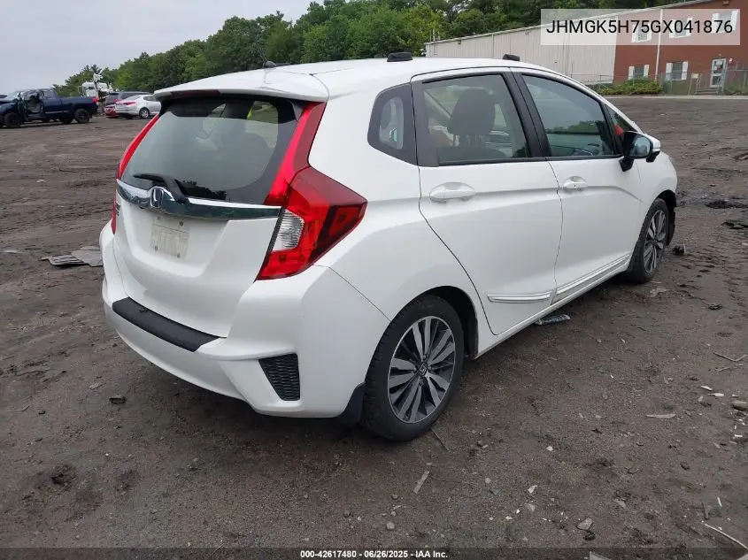 2016 Honda Fit Ex VIN: JHMGK5H75GX041876 Lot: 42617480