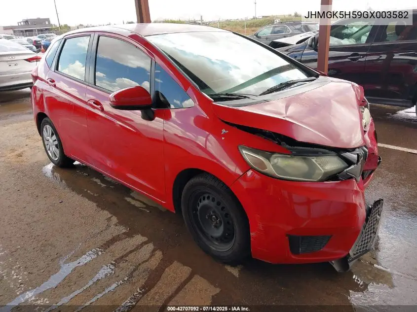 2016 Honda Fit Lx VIN: JHMGK5H59GX003582 Lot: 42707092