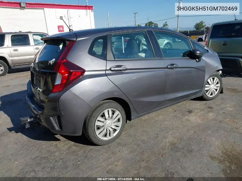 2016 Honda Fit Lx VIN: 3HGGK5H51GM702469 Lot: 42714854