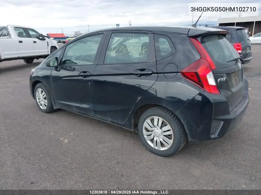 2017 Honda Fit VIN: 3HGGK5G50HM102710 Lot: 12303618