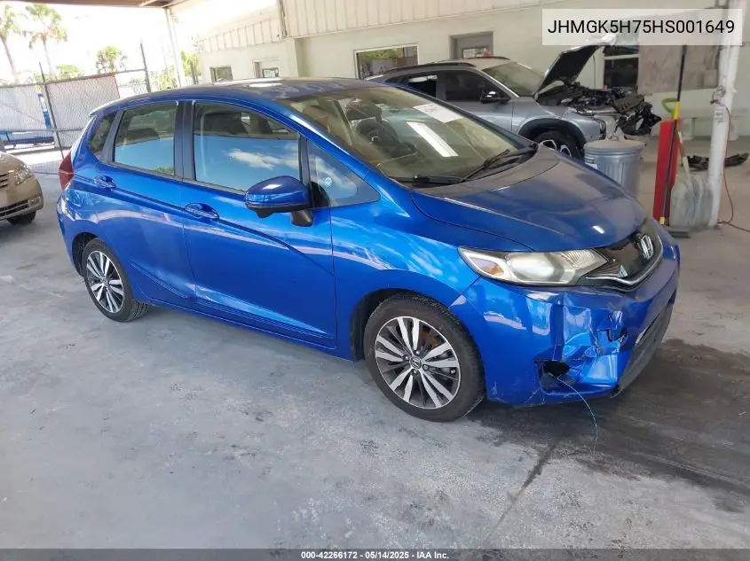 2017 Honda Fit Ex VIN: JHMGK5H75HS001649 Lot: 42266172