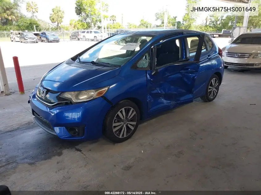 2017 Honda Fit Ex VIN: JHMGK5H75HS001649 Lot: 42266172