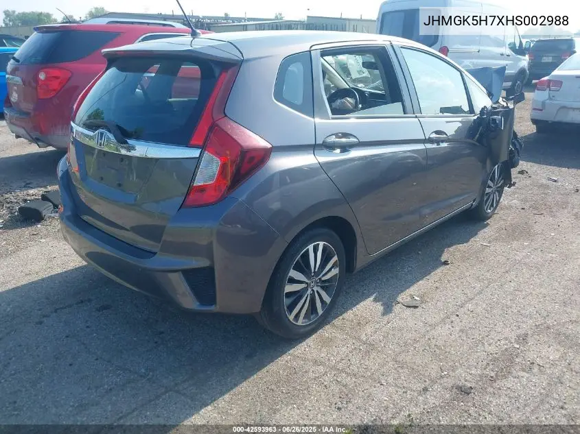2017 Honda Fit Ex VIN: JHMGK5H7XHS002988 Lot: 42593963