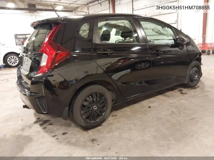 2017 Honda Fit Lx VIN: 3HGGK5H51HM708855 Lot: 42602490