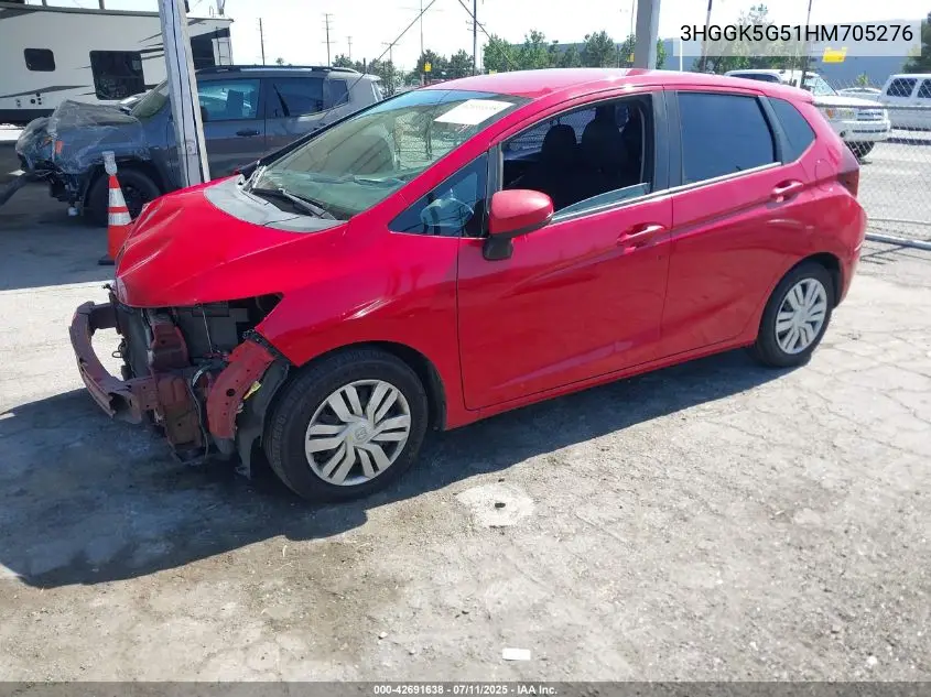 2017 Honda Fit Lx VIN: 3HGGK5G51HM705276 Lot: 42691638