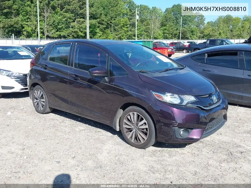 2017 Honda Fit Ex VIN: JHMGK5H7XHS008810 Lot: 42694543