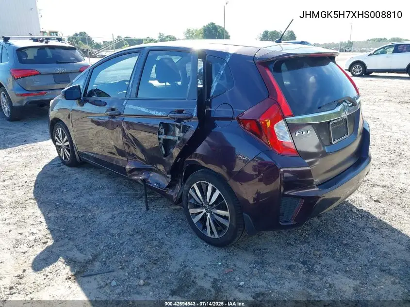 2017 Honda Fit Ex VIN: JHMGK5H7XHS008810 Lot: 42694543