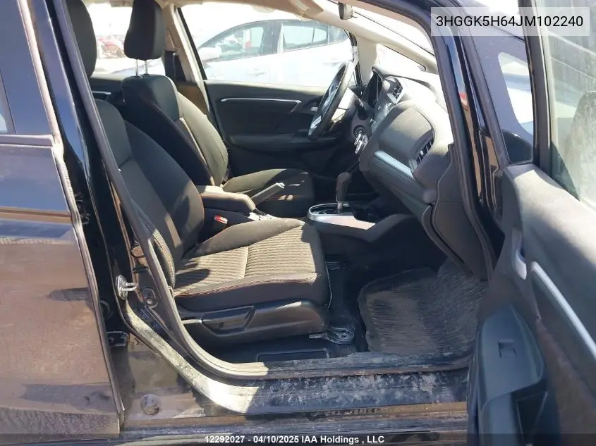 2018 Honda Fit Sport VIN: 3HGGK5H64JM102240 Lot: 12292027