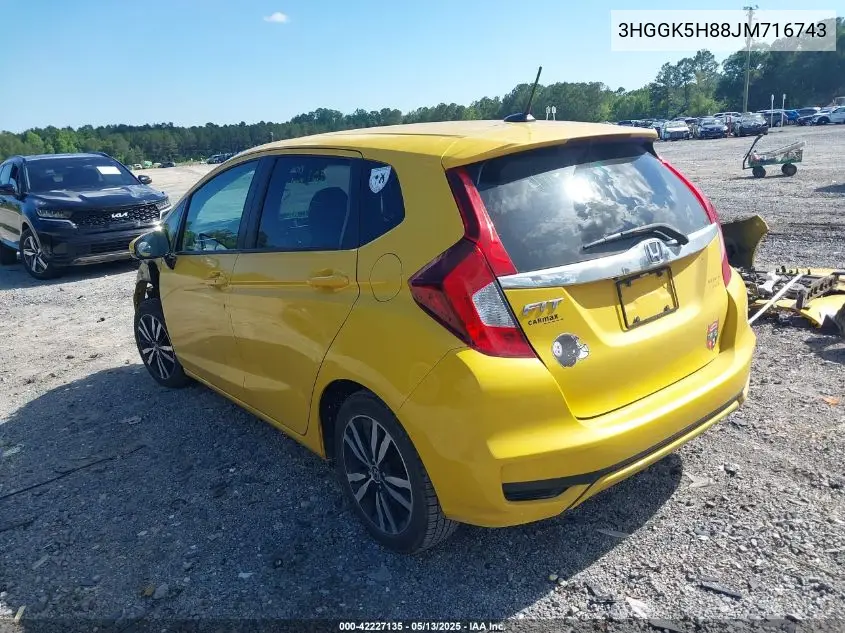 2018 Honda Fit Ex VIN: 3HGGK5H88JM716743 Lot: 42227135