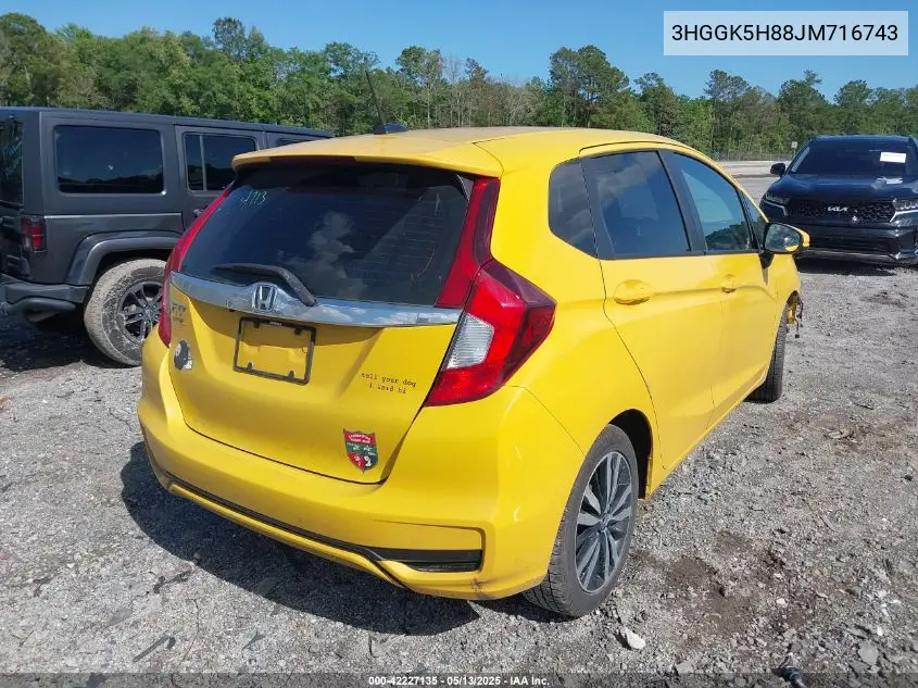 2018 Honda Fit Ex VIN: 3HGGK5H88JM716743 Lot: 42227135
