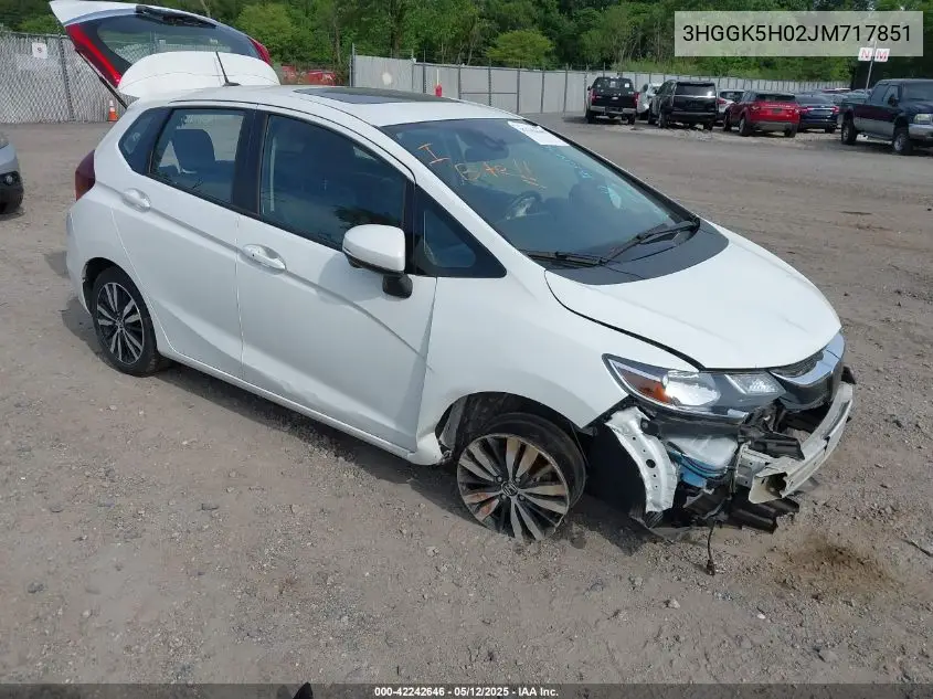 2018 Honda Fit Ex-L VIN: 3HGGK5H02JM717851 Lot: 42242646