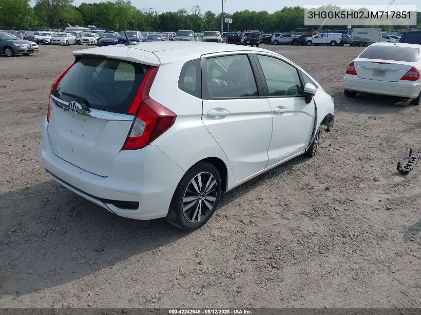 2018 Honda Fit Ex-L VIN: 3HGGK5H02JM717851 Lot: 42242646