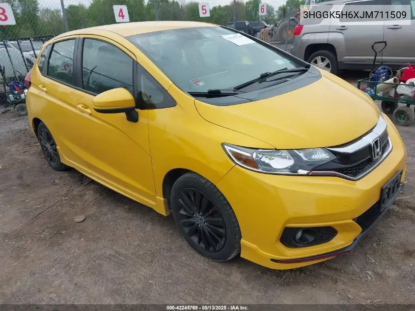 2018 Honda Fit Sport VIN: 3HGGK5H6XJM711509 Lot: 42245769