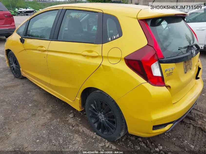 2018 Honda Fit Sport VIN: 3HGGK5H6XJM711509 Lot: 42245769