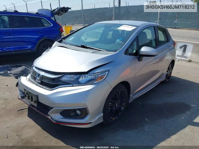 2018 Honda Fit Sport VIN: 3HGGK5H60JM718212 Lot: 42494642