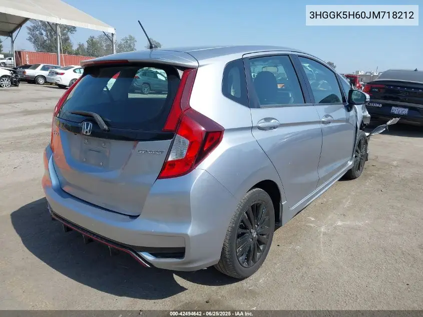 2018 Honda Fit Sport VIN: 3HGGK5H60JM718212 Lot: 42494642