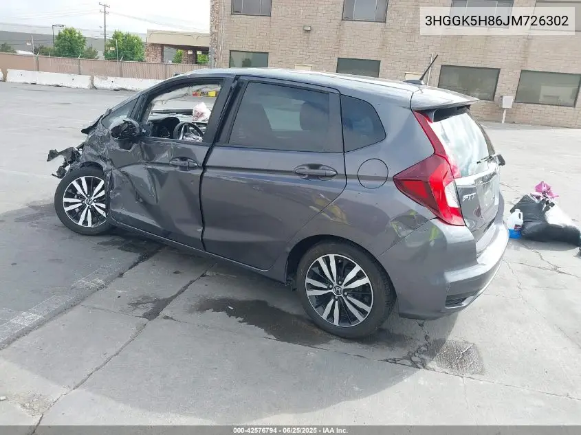 2018 Honda Fit Ex VIN: 3HGGK5H86JM726302 Lot: 42576794