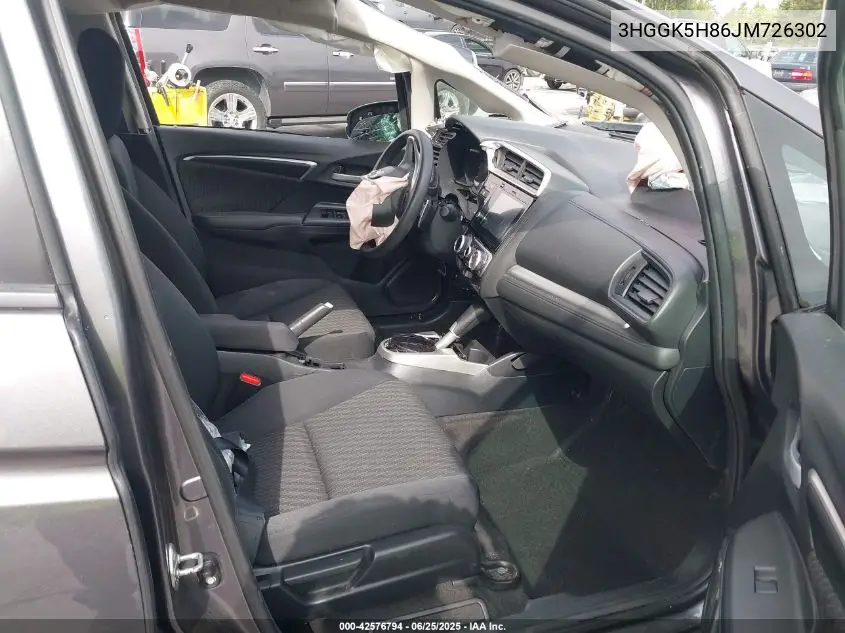 2018 Honda Fit Ex VIN: 3HGGK5H86JM726302 Lot: 42576794