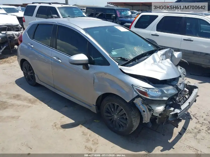 2018 Honda Fit Sport VIN: 3HGGK5H61JM700642 Lot: 42716306