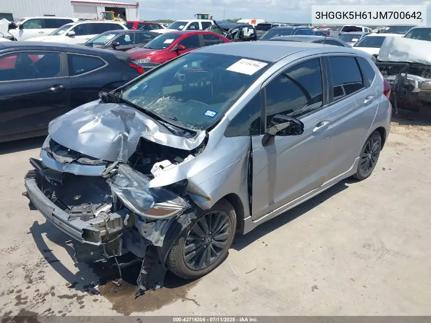 2018 Honda Fit Sport VIN: 3HGGK5H61JM700642 Lot: 42716306