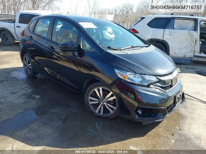 2019 Honda Fit Ex VIN: 3HGGK5H86KM716757 Lot: 41749738