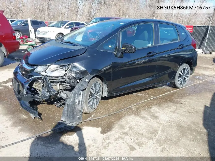 2019 Honda Fit Ex VIN: 3HGGK5H86KM716757 Lot: 41749738