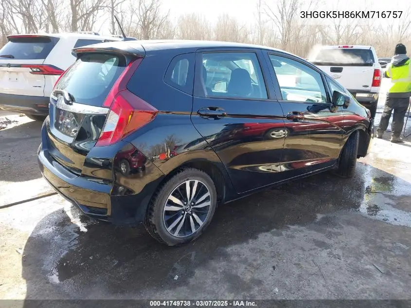 2019 Honda Fit Ex VIN: 3HGGK5H86KM716757 Lot: 41749738
